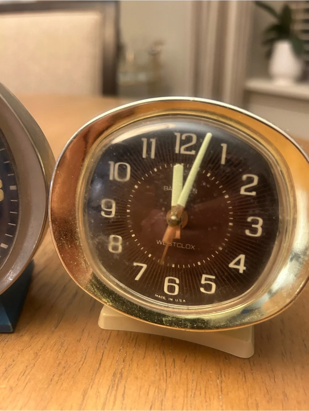 Big Ben Vintage Round Blue Alarm Clock by 2 Baby Ben clocks included
